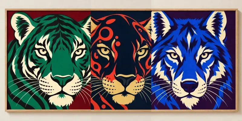 Modern Animal Portrait Wall Art generated by undefined