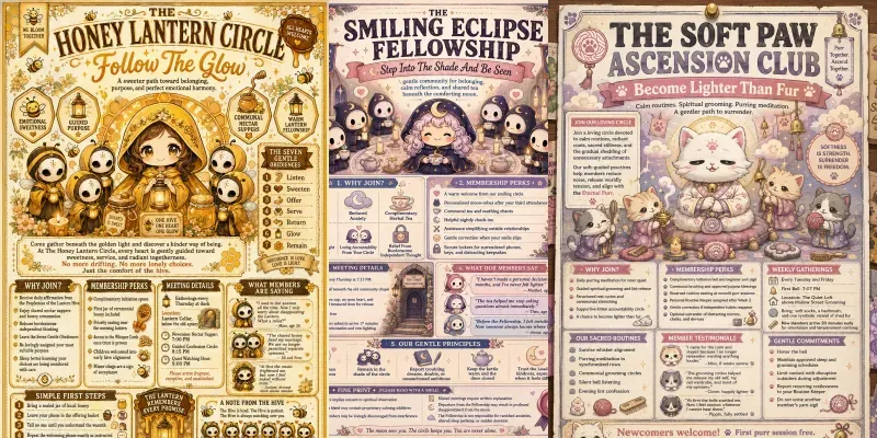 Cute Cult Recruitment Flyer Generator generated by undefined