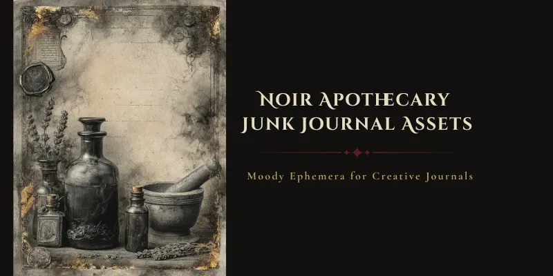 Noir Apothecary Junk Journal Assets generated by undefined