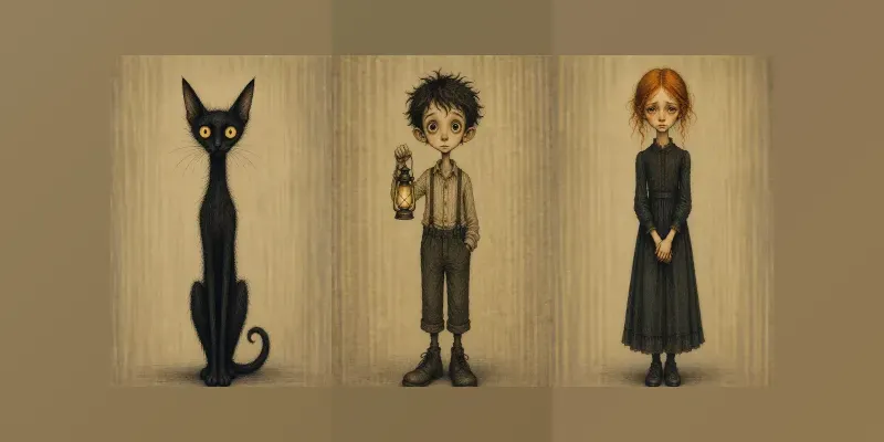 Moody Whimsical Storybook Character Art generated by undefined