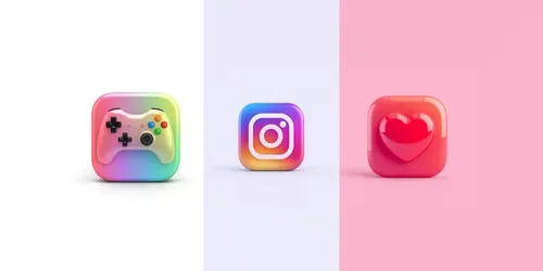 3D Cartoon Social Media Icons generated by leonardo