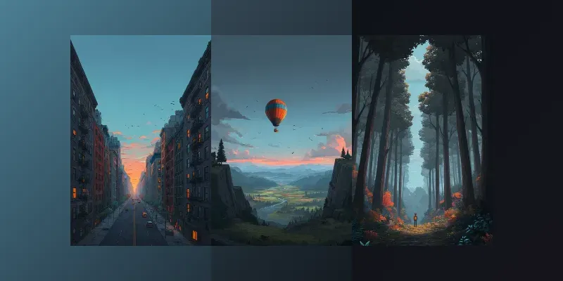 Cinematic Landscape Poster Illustrations generated by undefined