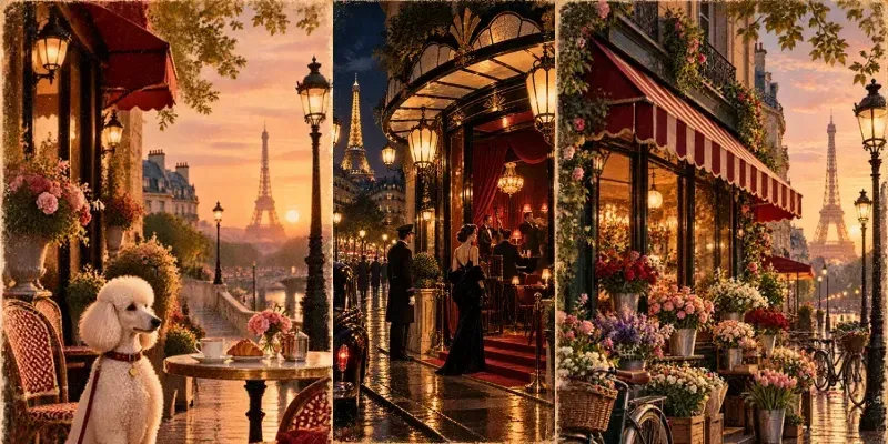 Cinematic Paris Glamour Posters