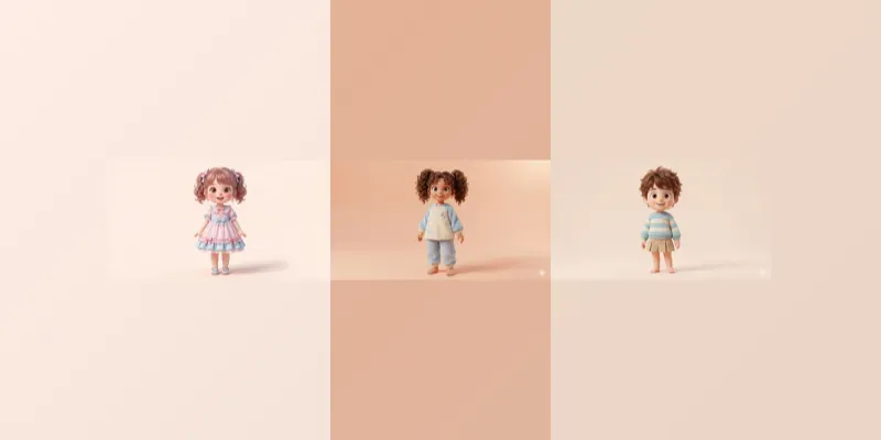 Cute 3D Characters generated by undefined