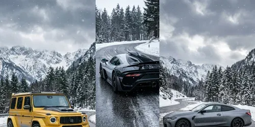 Realistic Snow Cars generated by gemini-image