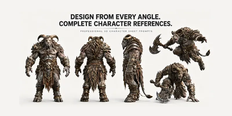 360 Multiview 3d Game Character Sheets generated by undefined