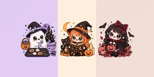 Cute Spooky Halloween Kawaii Art generated by chatgpt-image