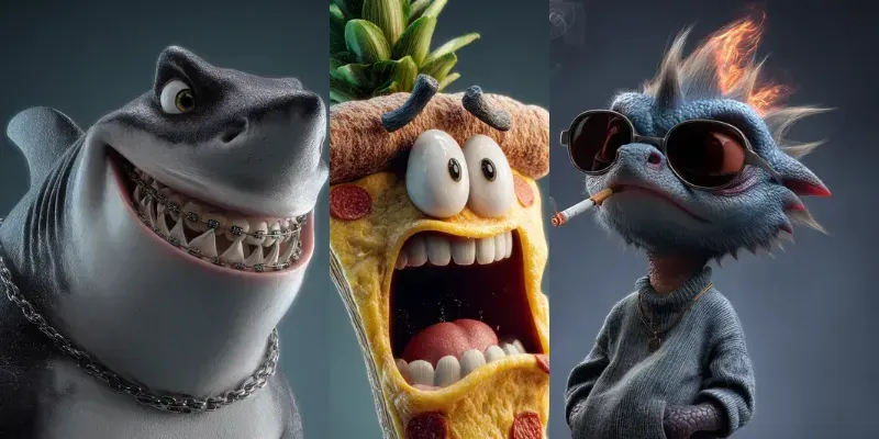 Pixar Style Expressive Character Art generated by undefined