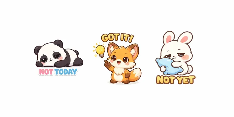 Ultracute Kawaii Animal Meme Stickers generated by undefined
