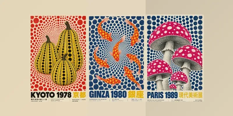 Avant Garde Polka Dot Exhibition Posters