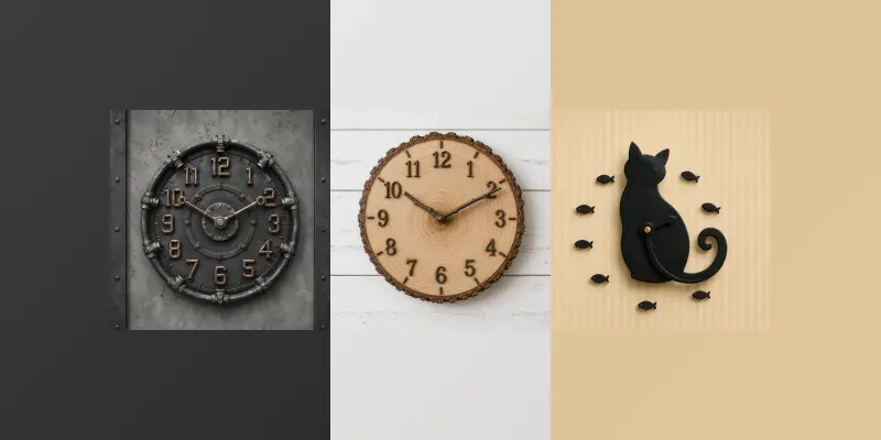 Themed Wall Clock Collections generated by undefined