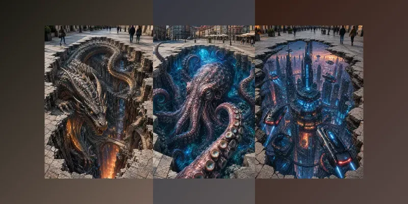 3D Street Anamorphic Art Creators generated by undefined