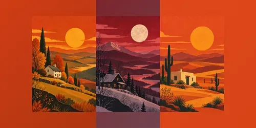 Vintage Editorial Landscape Art generated by chatgpt-image