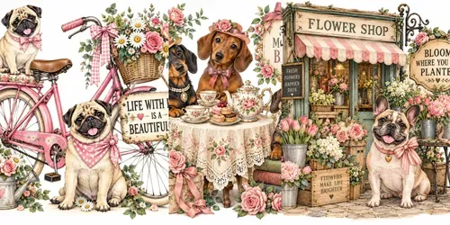 Vintage Pet Adventure Illustrations generated by chatgpt-image