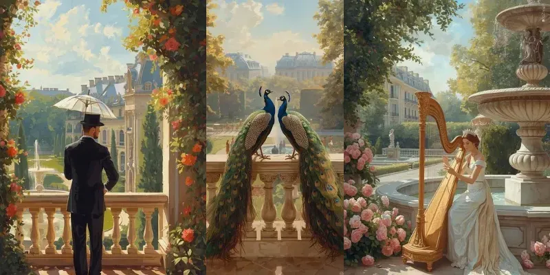 Paris Royalty Summer Oil Paintings generated by undefined