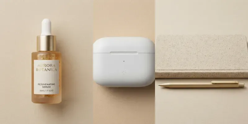Minimalist Product Flat Lay Photography generated by undefined