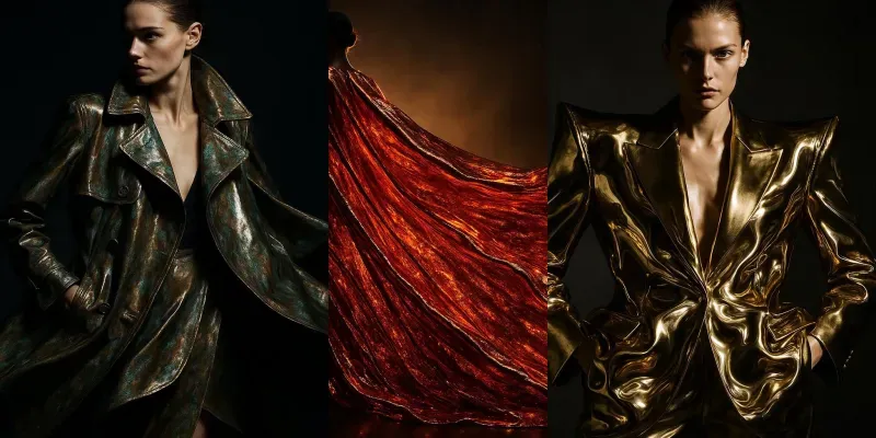 Liquid Metal Couture Avantgarde Fashion generated by undefined