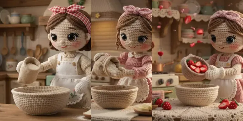 Mini Crochet Cooking Videos generated by undefined