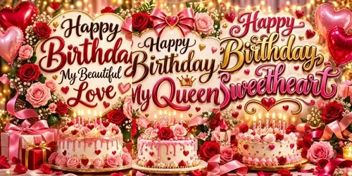 Romantic Luxury Birthday Glows generated by chatgpt-image