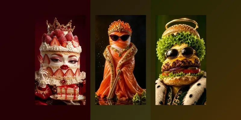 Surreal Food Portrait Prompts generated by undefined