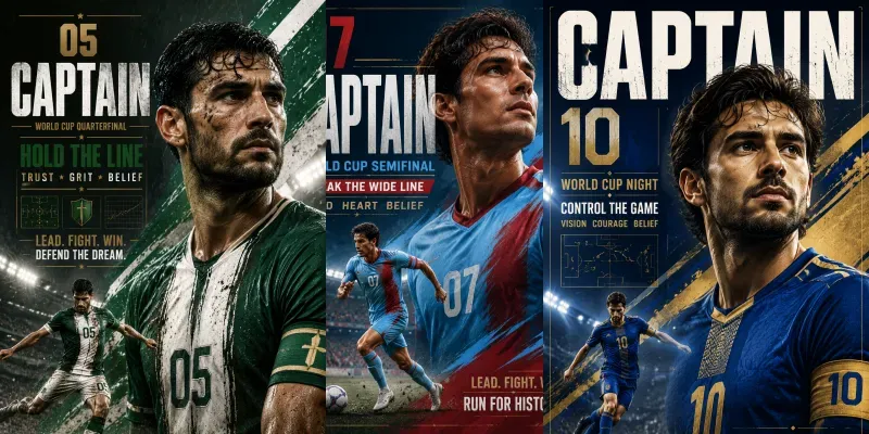 World Cup Captain Posters generated by undefined