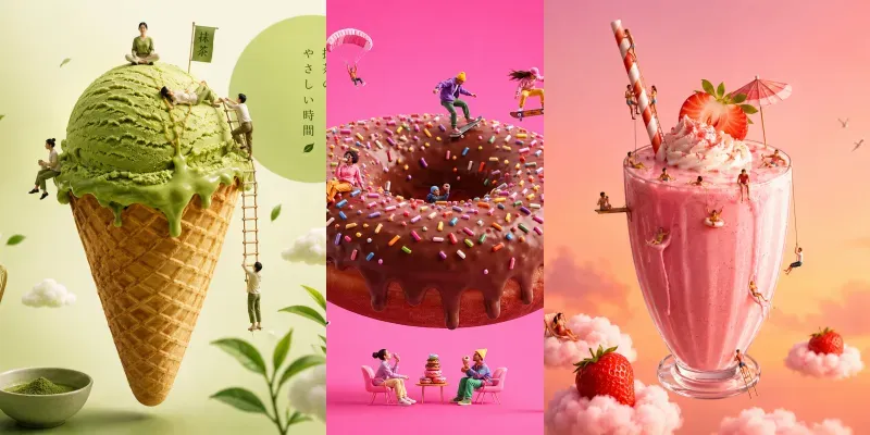 Mini Worlds On Giant Desserts generated by undefined