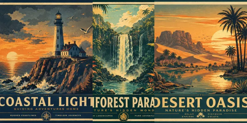 Vintage Print Escapes generated by undefined