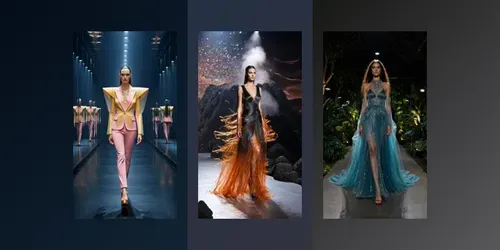 Crystal Glass Couture Asmr Runway Videos generated by grok-video