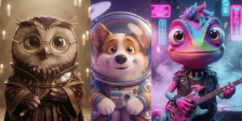 3D Pixarstyle Character Posters generated by undefined