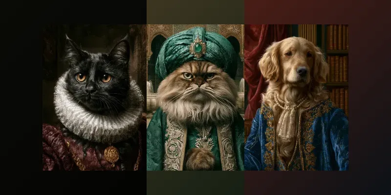Custom Pet Portrait Royalty Series generated by undefined