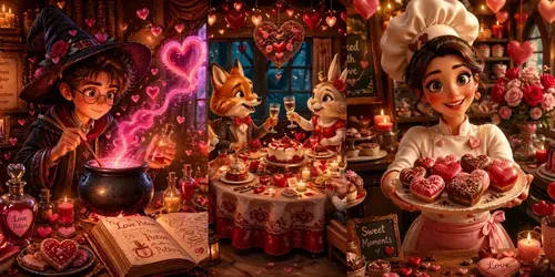 Whimsical Love Scenes generated by chatgpt-image