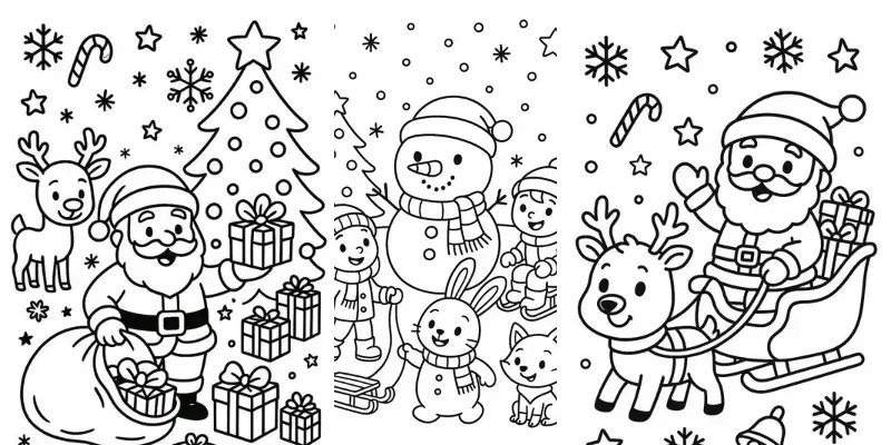Christmas Coloring Books For Kids generated by undefined