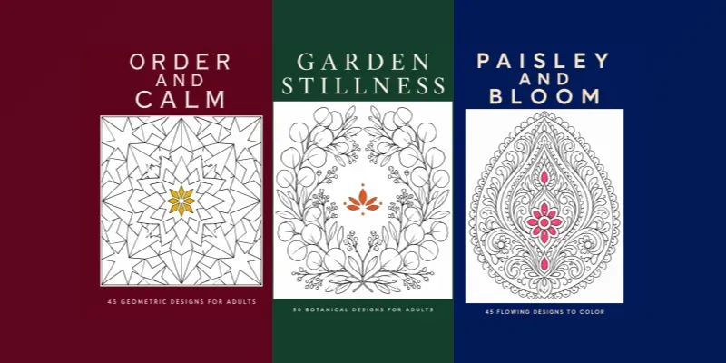 KDP Adult Coloring Book Cover Designs generated by undefined