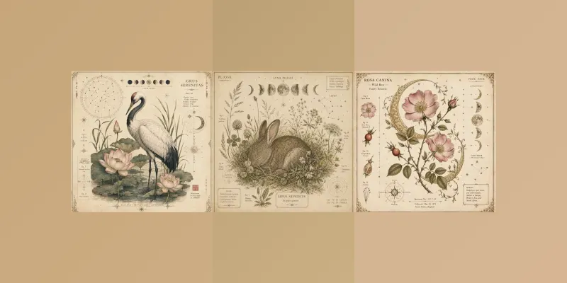Vintage Celestial Botanicals generated by undefined