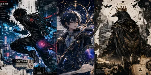 Anime Editorial Collages generated by chatgpt-image