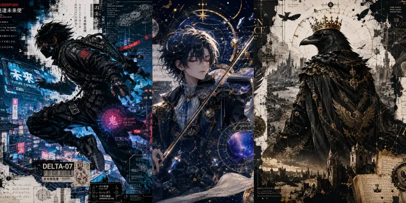 Anime Editorial Collages generated by undefined