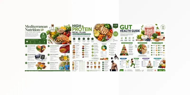 Healthy Living Infographic Posters generated by undefined