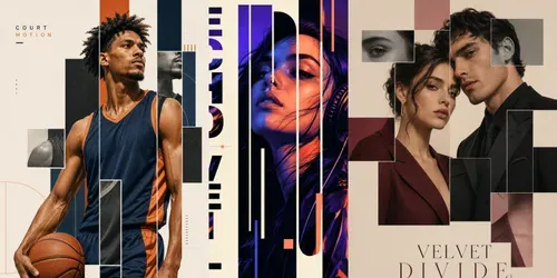 Fragmented Portrait Posters generated by chatgpt-image