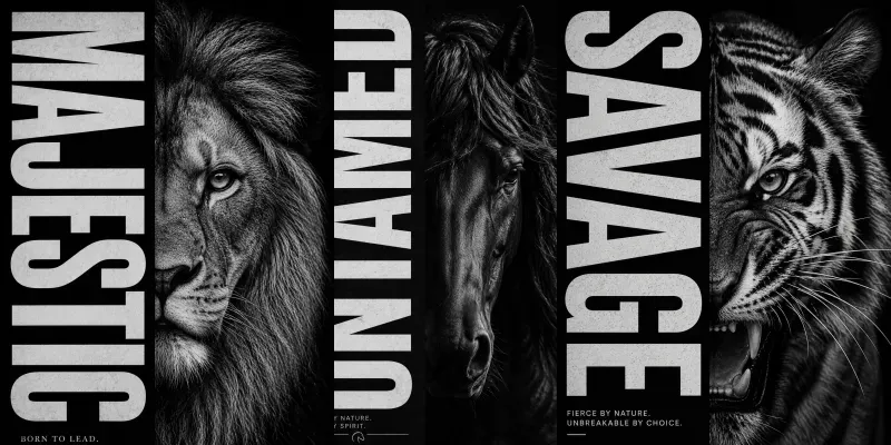 Minimalist Animal Word Posters generated by undefined
