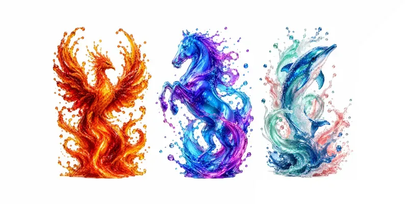 Abstract Liquid Animal Art generated by undefined