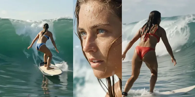 Beautiful Girls Surfing