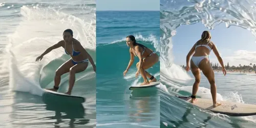 Beautiful Girls Surfing generated by veo