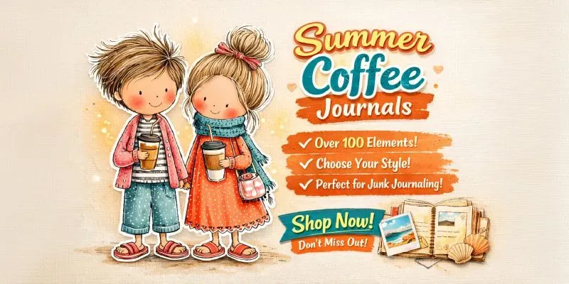 Summer Coffee Morning Junk Journals generated by undefined