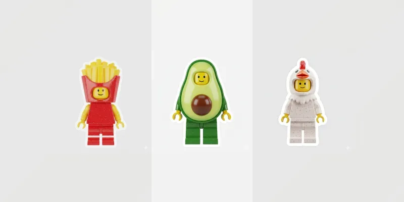 Lego Minifigures Unique Outfit Stickers generated by undefined