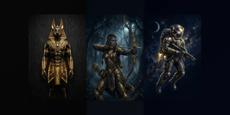 Dark Gold Character Art generated by undefined