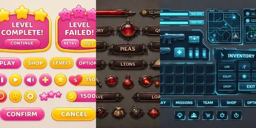 Indie Game UI Hud Asset Kits generated by chatgpt-image