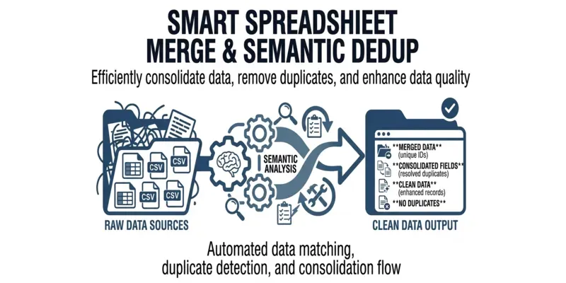 Smart Spreadsheet Merge Semantic Dedup generated by undefined