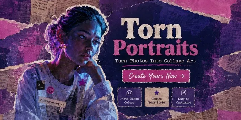 Torn Paper Portraits generated by undefined