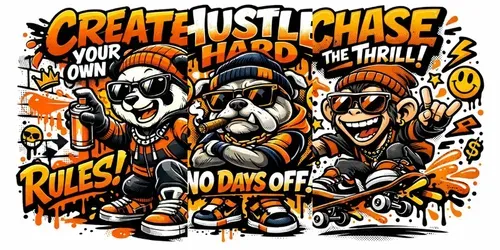 Street Teddy Graffiti Tshirts generated by chatgpt-image