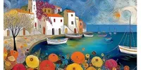 Acrylic Impasto Tv Frame Art Backgrounds midjourney prompt mini thumbnail